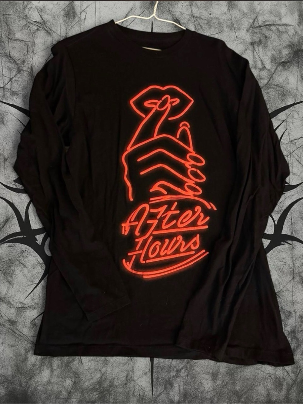 After Hours Long Sleeve Tee - The Weeknd Black & Red Graphic